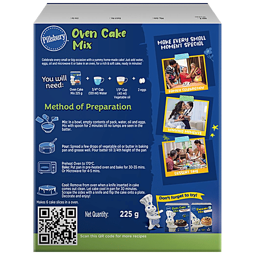 Pillsbury Vanilla Oven Cake Mix - Moist Supreme, 225 g Carton 