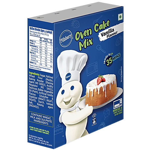 Pillsbury Vanilla Oven Cake Mix - Moist Supreme, 225 g Carton 