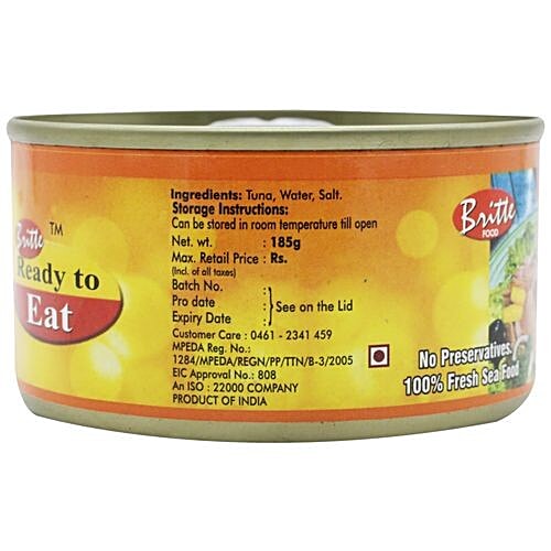 Britte  Diet Tuna - Chunks in Brine, 185 g Tin 