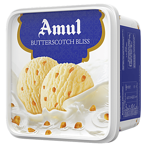 Buy Amul Real Ice Cream Butterscotch Bliss 1 Lt Tub Online At Best