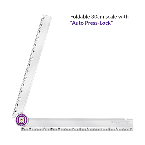 Classmate Asteroid Geometry Box - Unique Compass Cum Divider, 30 Cm Foldable Scale, 1 pc  Precision Tools
 Versatile Compass