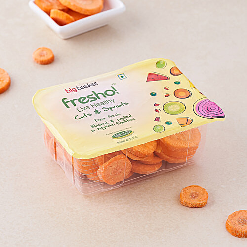 fresho! Carrot - Sliced, 200 g  CFTRI Nutri-Lock