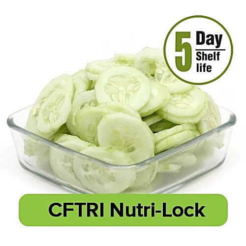Fresho Cucumber - Sliced, 200 g  
