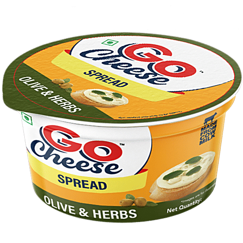 Go Cheese Spread - Olive & Herbs, 200 g Tub Soft & Creamy