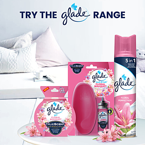 Glade Touch & Fresh Aerosol Air Freshener - Floral Perfection, 12 ml Instant Freshness
Eliminates Odours
Refreshes Ambience