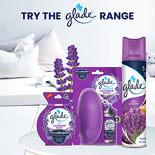 Glade Touch & Fresh Aerosol Air Freshener - Wild Lavender, 12 ml  One Touch Freshness
 Eliminates Odours
 Lasting Fragrance