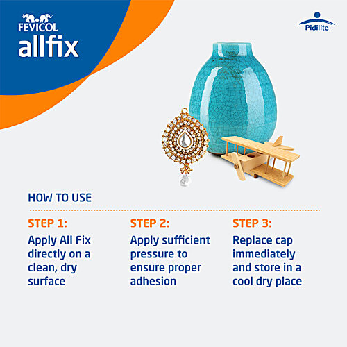 Fevicol Allfix Clear & Non-Staining All Purpose Adhesive, 20 ml Versatile
Waterproof