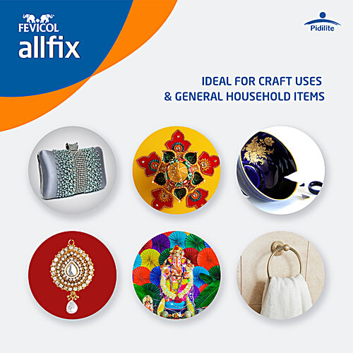 Fevicol Allfix Clear & Non-Staining All Purpose Adhesive, 20 ml Versatile
Waterproof