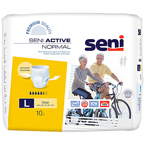 Seni Adult Pull Ups - Active Normal Breathable, Large, 10 pcs  