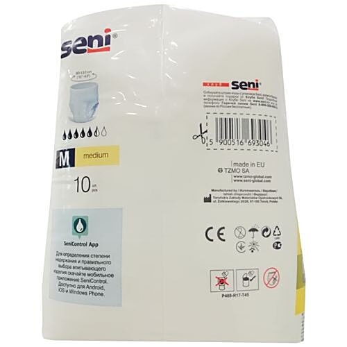 Seni Adult Pull Ups - Active Normal Breathable, Medium, 10 pcs  