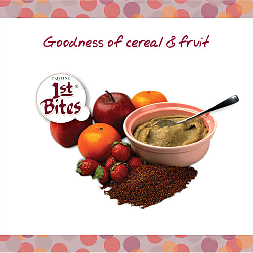 1st Bites Baby Cereals - Stage 3, 10 To 24 Months, Organic, Ragi, Strawberry & Apple, Infant Food, 300 g Box High in Calcium, Rich in Iron
