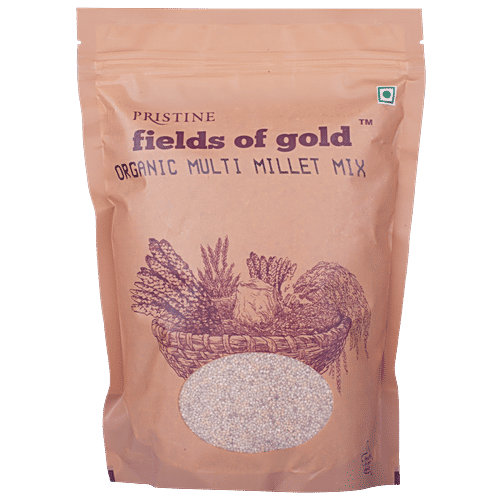 PRISTINE Fields Of Gold - Organic Multi Millet Mix Breakfast Porridge, 500 g  High Fiber, Gluten Free