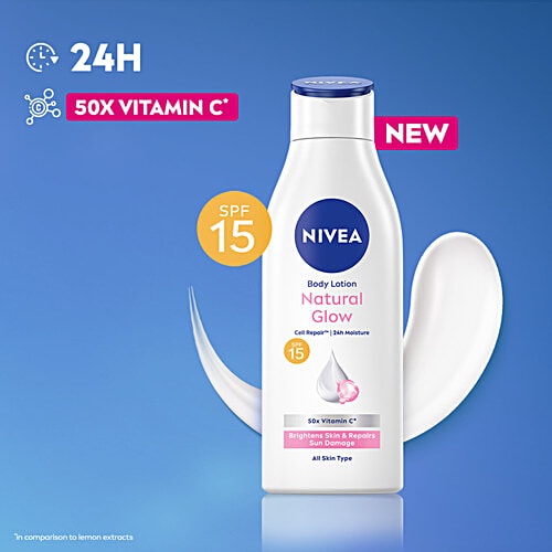 Nivea Natural Glow Cell Repair Body Lotion - SPF 15, 200 ml  