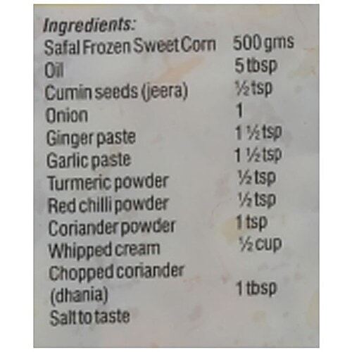 Safal Frozen - Sweet Corn, 500 g Pouch 