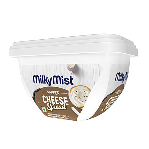 Milky Mist Pepper Cheese Spread, 200 g Cup Processed Cheese Spread, Rich In Protein, Calcium, Enhance Taste & Flavour