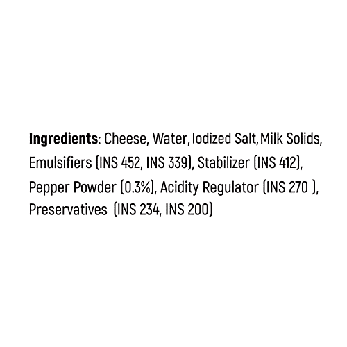 Milky Mist Pepper Cheese Spread, 200 g Cup Processed Cheese Spread, Rich In Protein, Calcium, Enhance Taste & Flavour