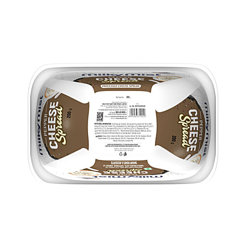 Milky Mist Pepper Cheese Spread, 200 g Cup Processed Cheese Spread, Rich In Protein, Calcium, Enhance Taste & Flavour