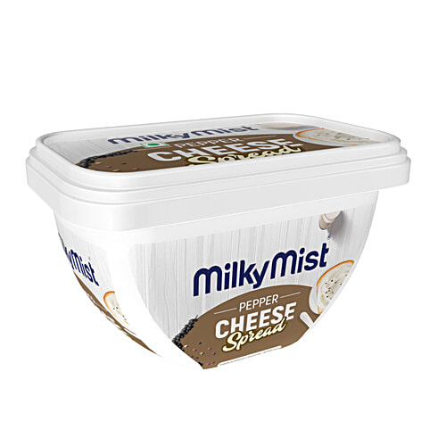 Milky Mist Pepper Cheese Spread, 200 g Cup Processed Cheese Spread, Rich In Protein, Calcium, Enhance Taste & Flavour
