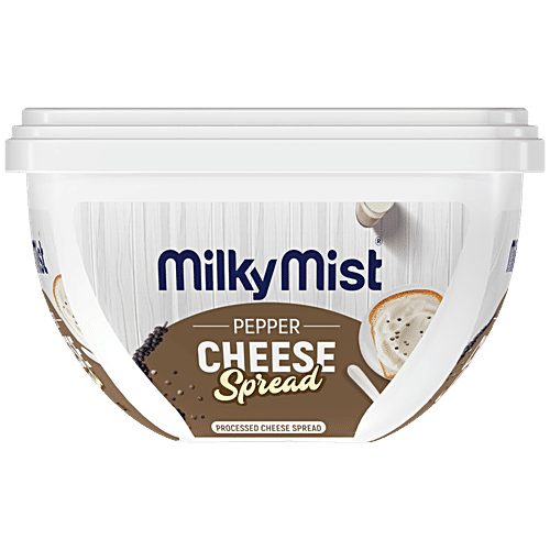 Milky Mist Pepper Cheese Spread, 200 g Cup Processed Cheese Spread, Rich In Protein, Calcium, Enhance Taste & Flavour