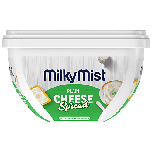 Milky Mist Plain Cheese Spread, 180 g Cup Natural, Rich In Protein, Calcium, Enhance Taste & Flavour