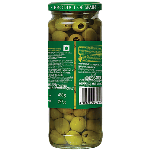 Buy Del Monte Green Olives Pitted 450 Gm Bottle Online At Best Price of Rs 330 bigbasket