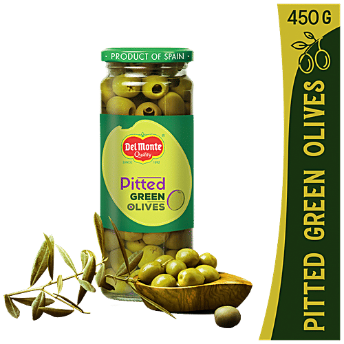 Buy Del Monte Green Olives Pitted 450 Gm Bottle Online At Best Price of