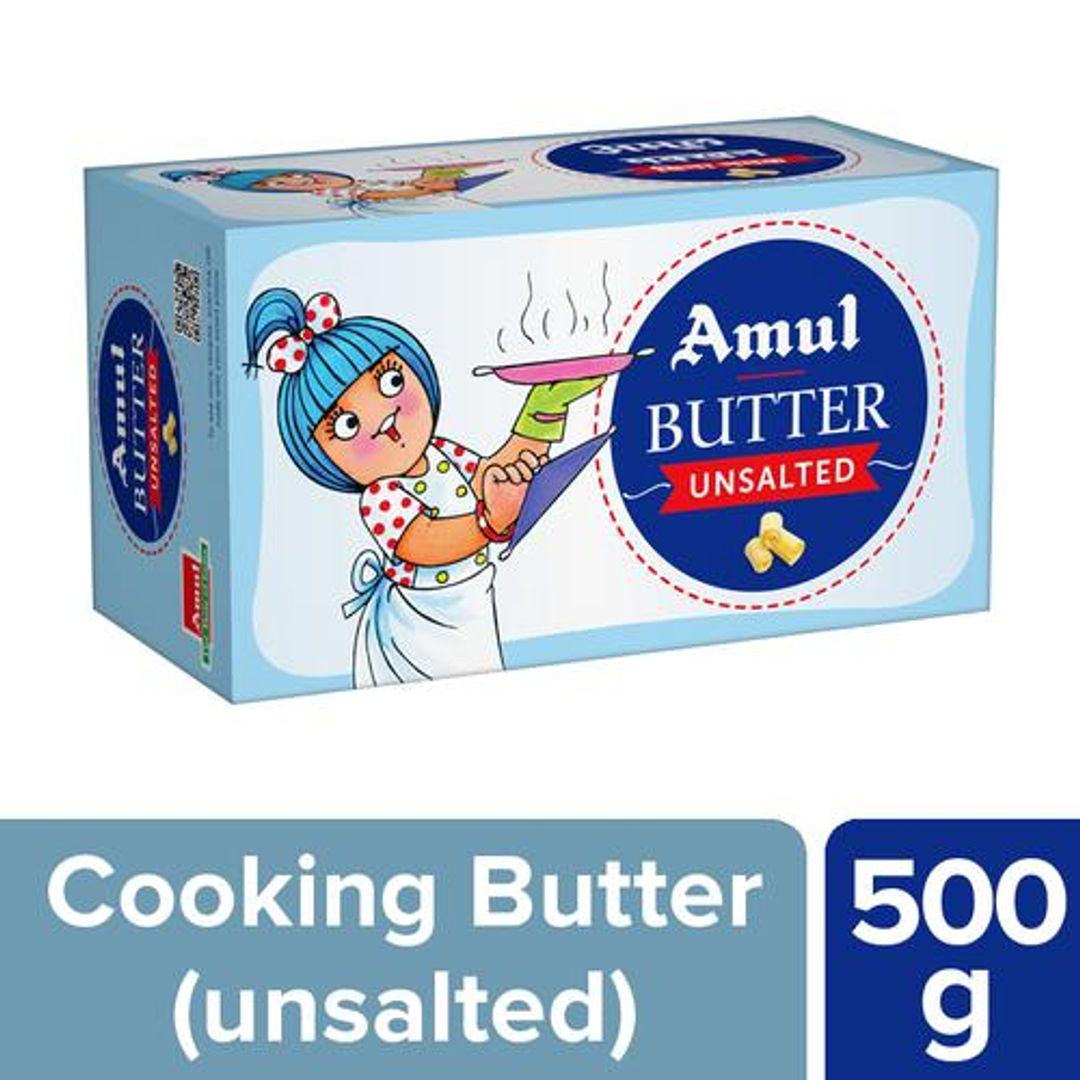 Amul Butter - Unsalted, 500 g Carton