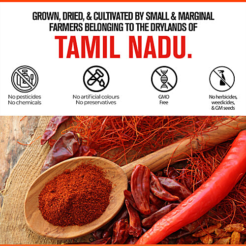 Safe Harvest Red Chilli Long, 200 g  Pesticide Free Natural Food