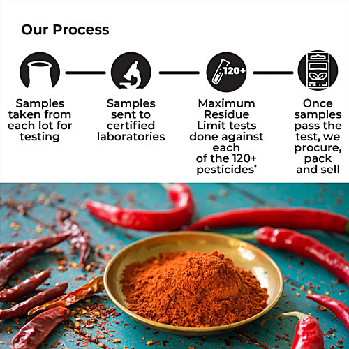 Safe Harvest Red Chilli Long, 200 g  Pesticide Free Natural Food