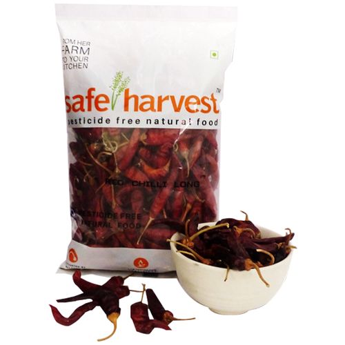 Safe Harvest Red Chilli - Long, 200 g  Pesticide Free Natural Food