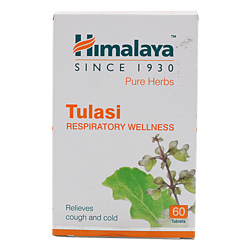 Himalaya Wellness Tulasi - Tablets (Wellness), 60 pcs Bottle Relieves Cough & Cold