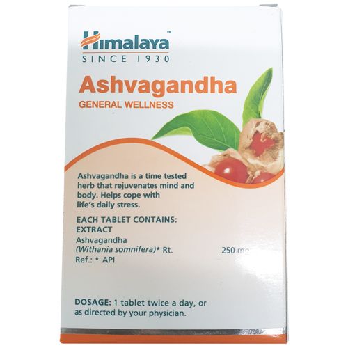 Himalaya Wellness Ashvagandha - Tablets, 60 pcs Bottle Rejuvenates Mind & Body