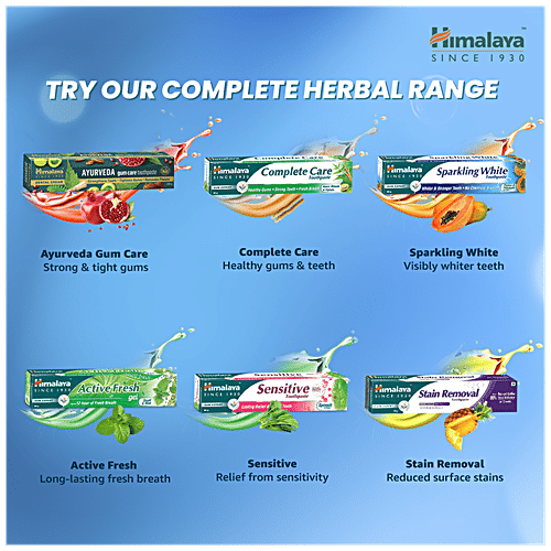 Himalaya Sparkling White Toothpaste, 150 g  Free From Parabens & No Chemical Bleach