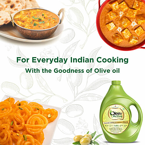 Oleev Active Edible Oil, 5 L Jar Goodness Of Olive Oil, Zero Cholesterol
