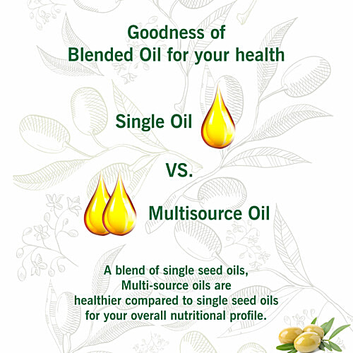 Oleev Active Edible Oil, 5 L Jar Goodness Of Olive Oil, Zero Cholesterol