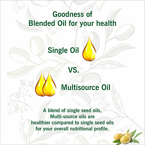 Oleev Active Edible Oil, 1 L Pouch Goodness Of Olive Oil, Zero Cholesterol