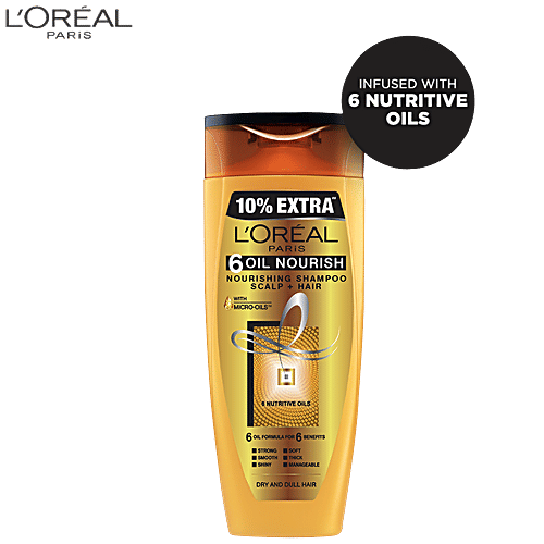 Loreal Paris 6 Oil Nourish Shampoo, 75 ml