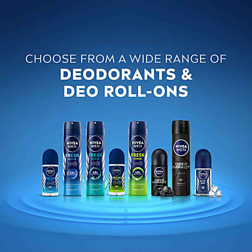 Nivea Fresh Power Men Deodorant - 48h Long Lasting Freshness With Fresh Musk Scent, 150 ml  48h Long lasting Freshness