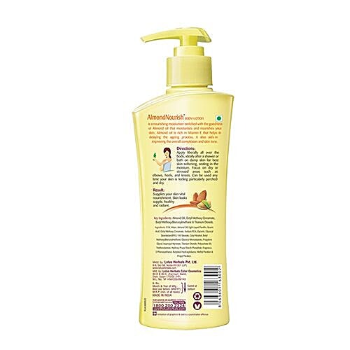 Lotus Herbals AlmondNourish SPF 20 Daily Nourishing Body Lotion - Normal to Combination Skin, 250 ml  Moisturises, Nourishes, Radiant Skin