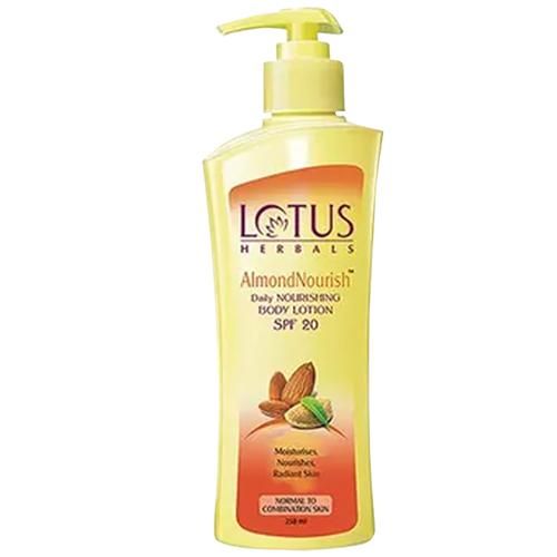 Lotus Herbals AlmondNourish SPF 20 Daily Nourishing Body Lotion - Normal to Combination Skin, 250 ml  Moisturises, Nourishes, Radiant Skin