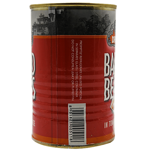 Druk Baked Beans - In Tomato Sauce, 450 g Tin Excellent Source of Protein & Rich in Nutritional Fiber