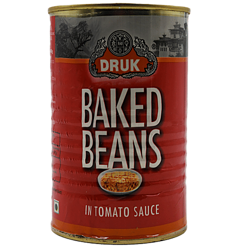 Druk Baked Beans - In Tomato Sauce, 450 g Tin Excellent Source of Protein & Rich in Nutritional Fiber