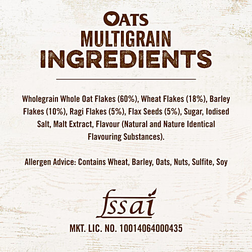 Quaker Oats Multigrain, 600 g Pouch Rolled Oats Wholegrain, High Protein & Fibre for Weight Loss, Dalia Porridge