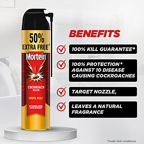 Mortein Cockroach Killer Spray With Target Nozzle, 625 ml  