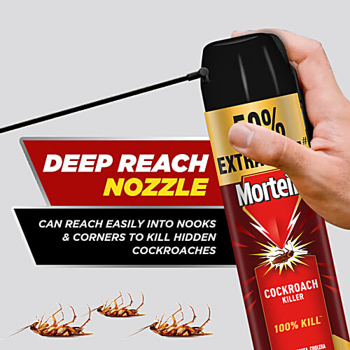 Mortein Cockroach Killer Spray With Target Nozzle, 625 ml  