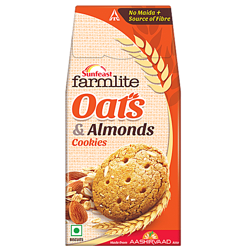Buy Sunfeast Farmlite Biscuit Oats Almonds 150 Gm Carton Online At Best