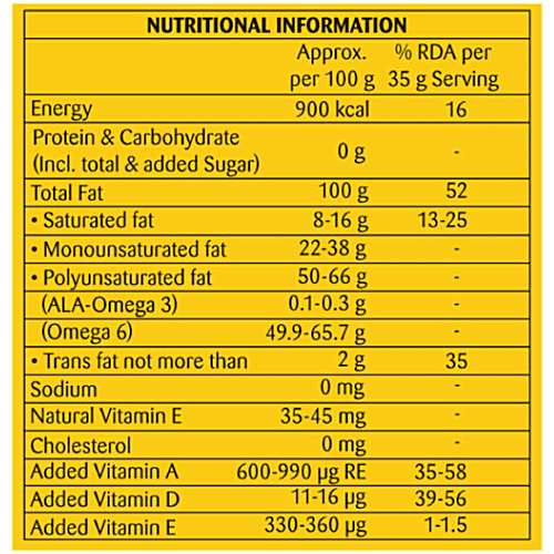 Emami Healthy & Tasty Refined Sunflower Oil, 825 g Pouch With Vitamins A/D & E, Less Sticky, Low Absorption