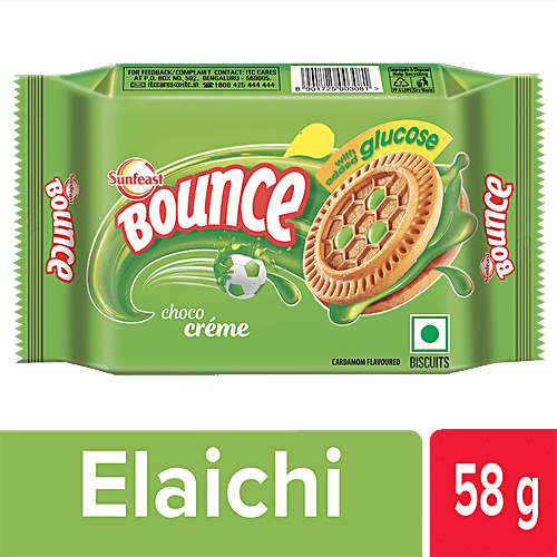 Buy Sunfeast Bounce Biscuits Elaichi Creme Cookies 84 Gm Pouch Online