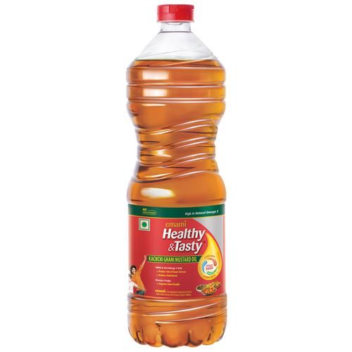 Buy Emami Healthy Tasty Kachchi Ghani Mustard Oil 1 Ltr Bottle Online At Best Price Bigbasket