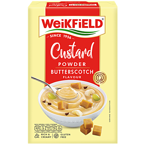 Weikfield Butterscotch Flavour Custard Powder, 75 g  Gluten Free, Rich & Creamy